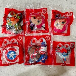 Captain America Brave McDonald’s Happy Meal Toys 3” Plushies Lot of 6 New Sealed